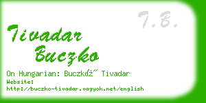 tivadar buczko business card